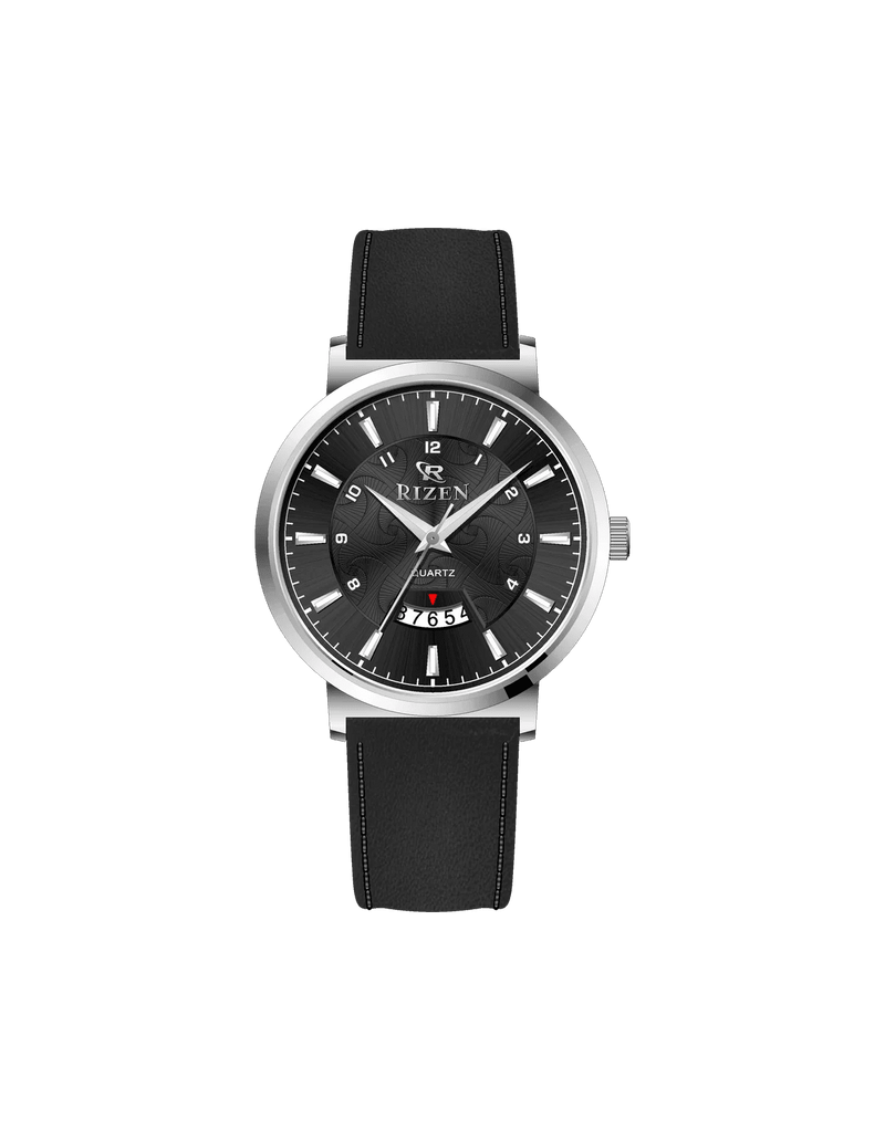 Rizen Ruby Silver RZ-0831L Leather Strap Quartz - Timecheck