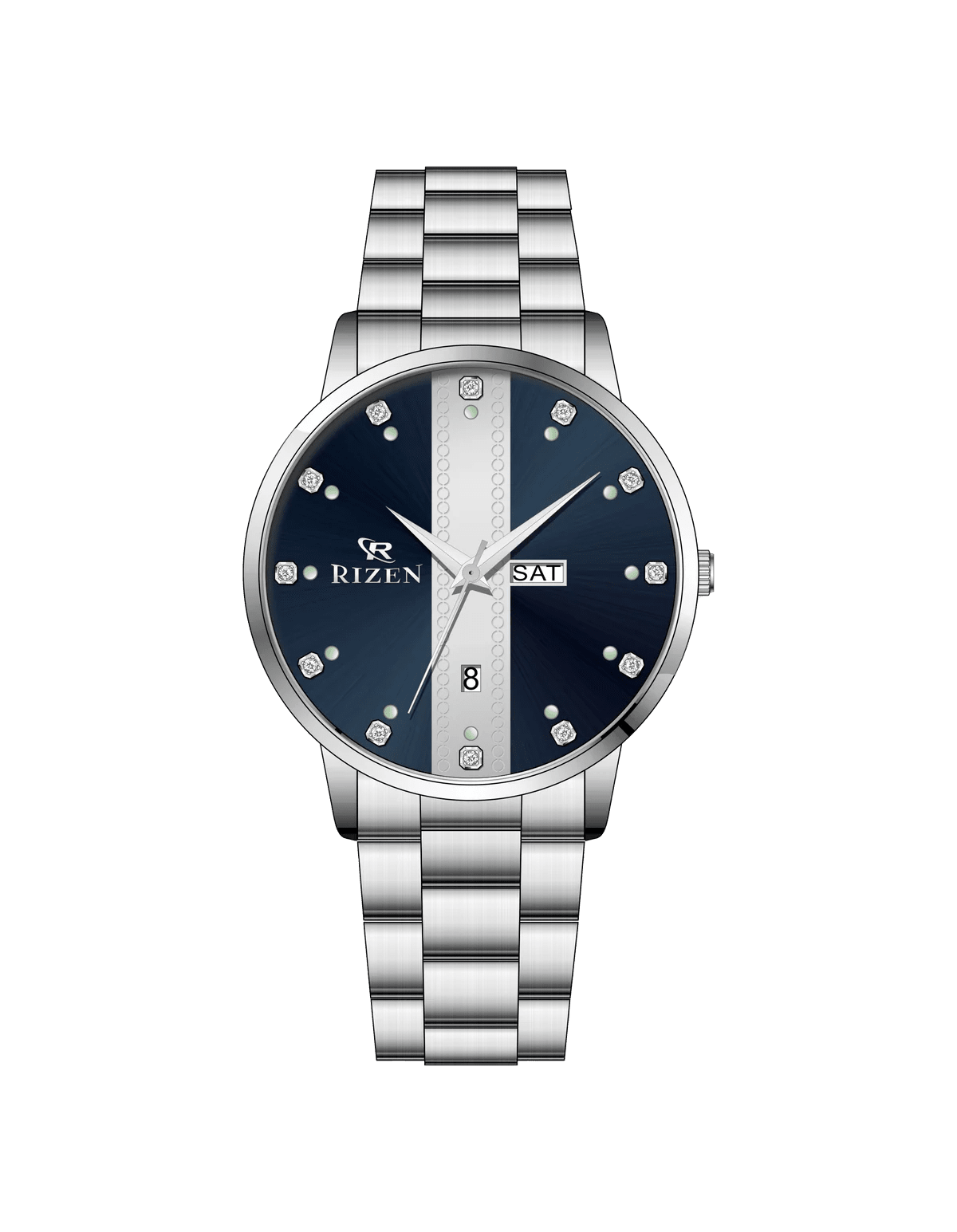 Rizen Shadow Strike RZ-729 Silver stainless steel Quartz - Timecheck