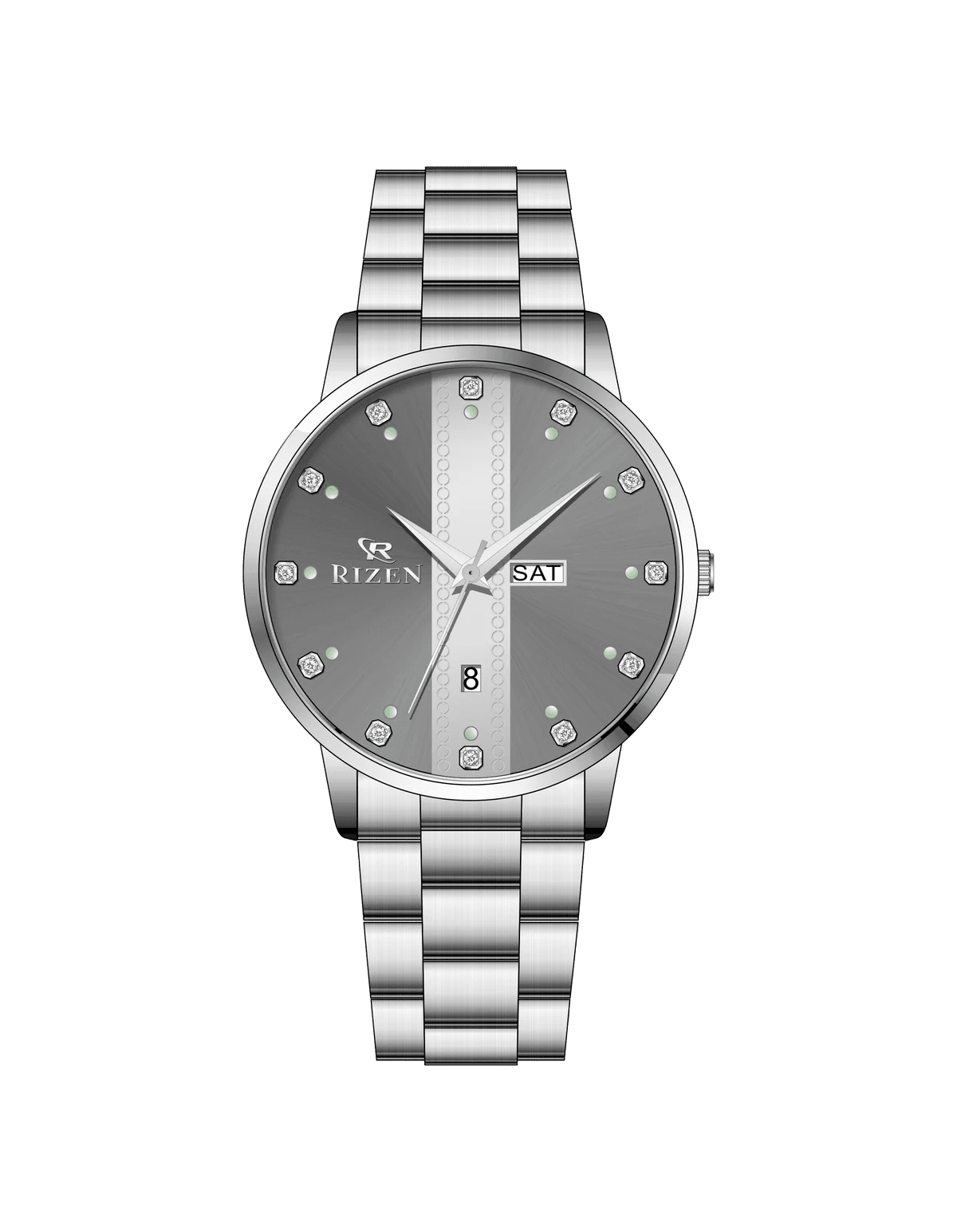 Rizen Shadow Strike RZ-729 Silver stainless steel Quartz - Timecheck