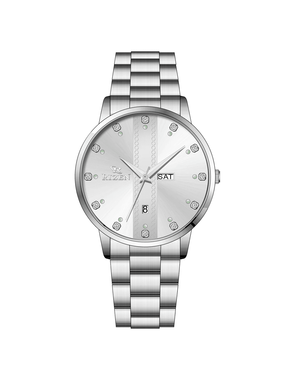Rizen Shadow Strike RZ-729 Silver stainless steel Quartz - Timecheck