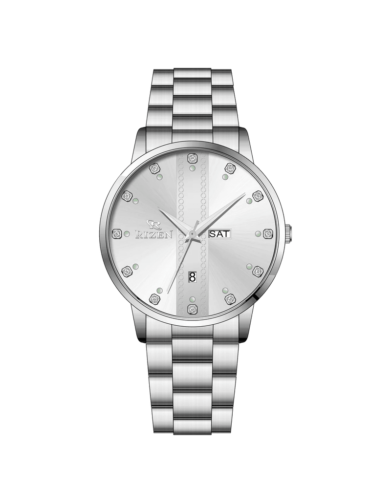 Rizen Shadow Strike RZ-729 Silver stainless steel Quartz - Timecheck