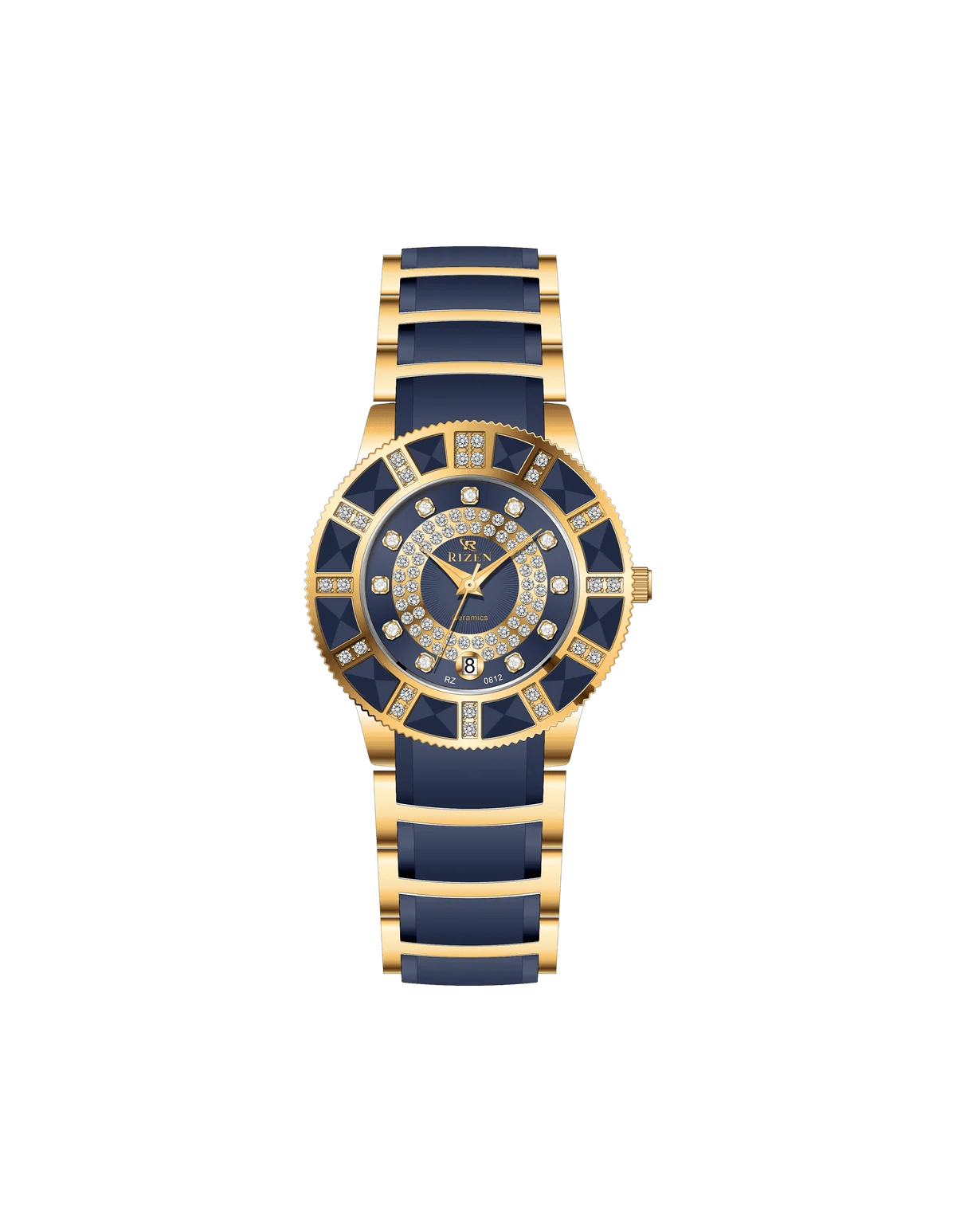 Rizen Sierra RZ-0812L Two Tone Stainless Steel Quartz - Timecheck