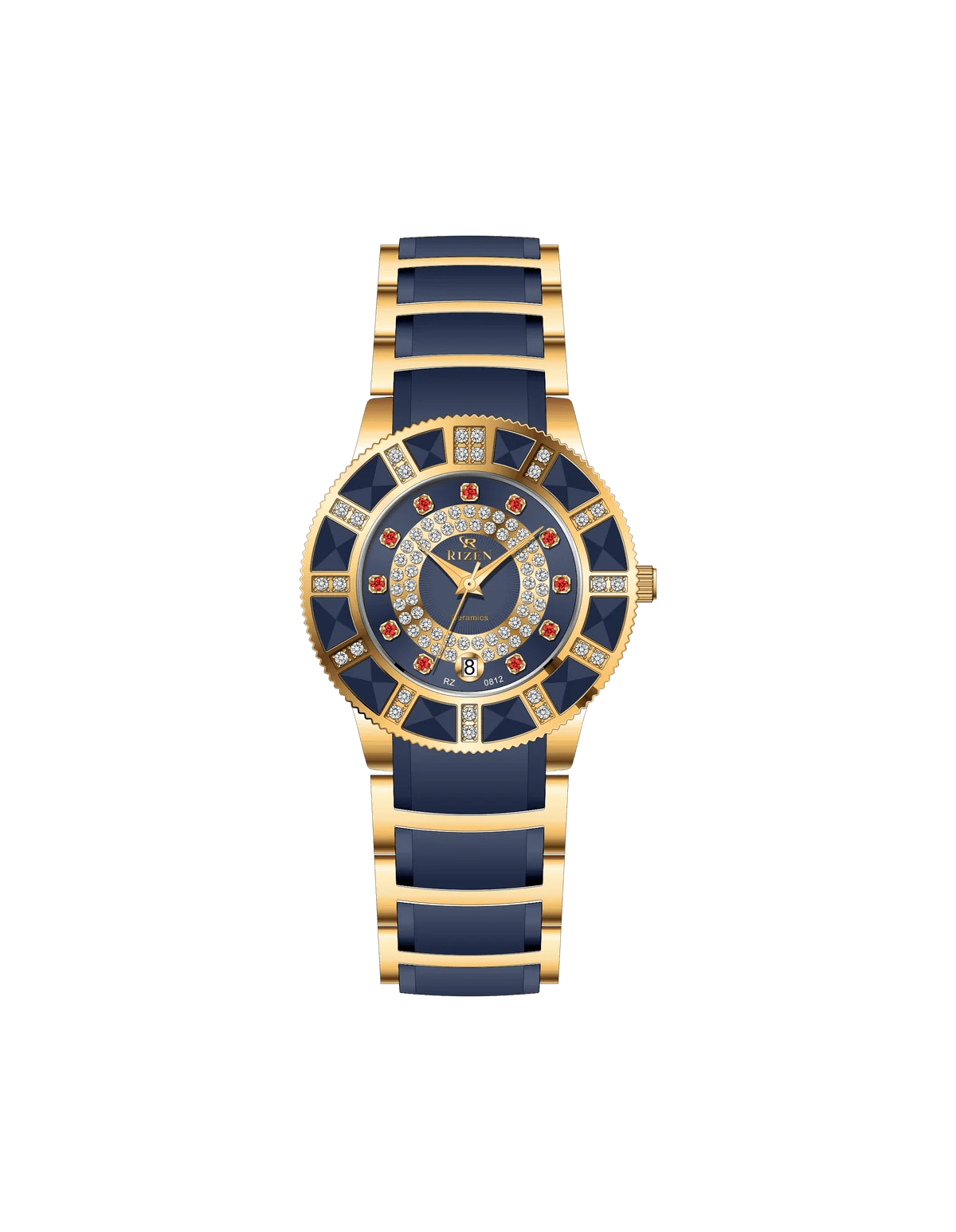 Rizen Sierra RZ-0812L Two Tone Stainless Steel Quartz - Timecheck