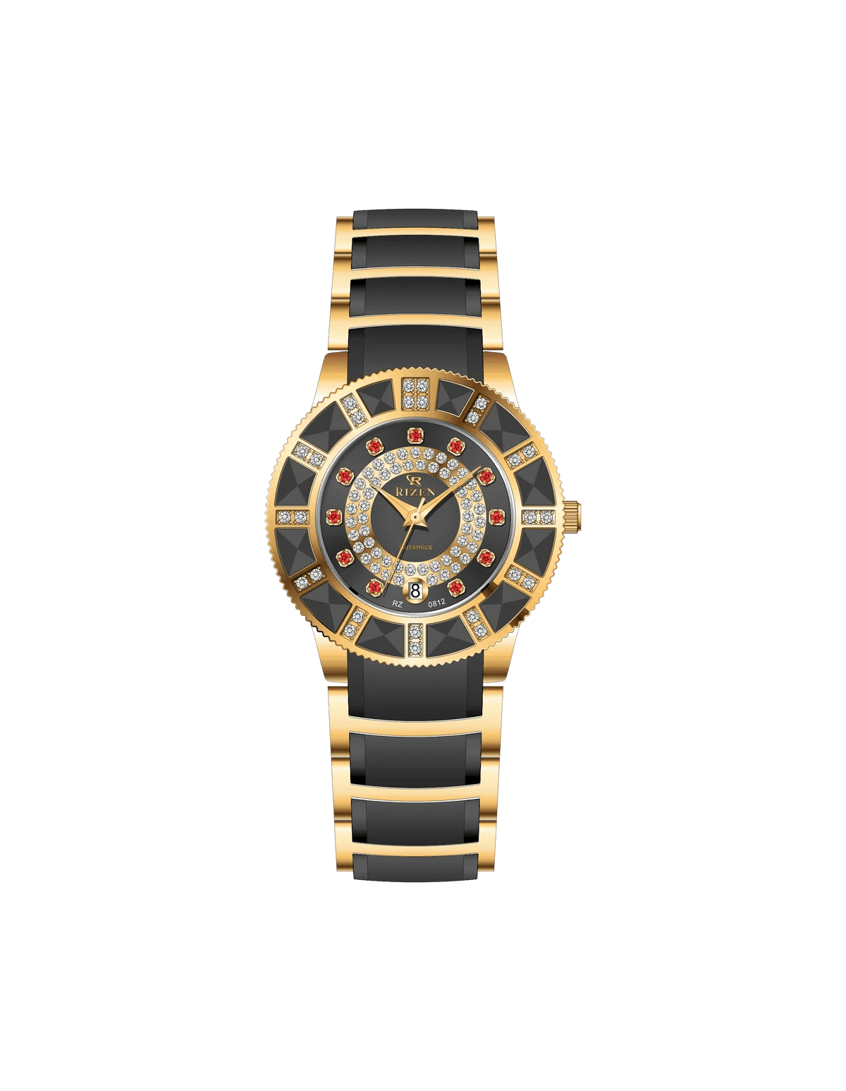 Rizen Sierra RZ-0812L Two Tone Stainless Steel Quartz - Timecheck