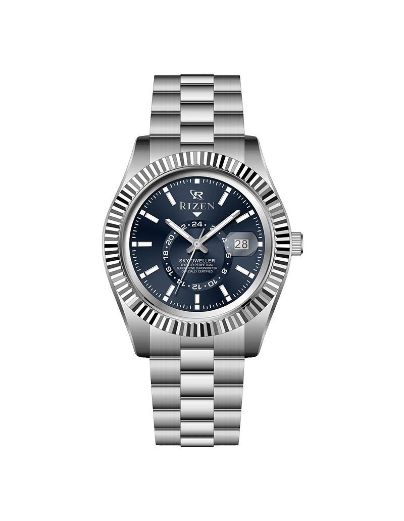 Rizen SkyDweller RZ-758 Silver stainless steel Quartz - Timecheck