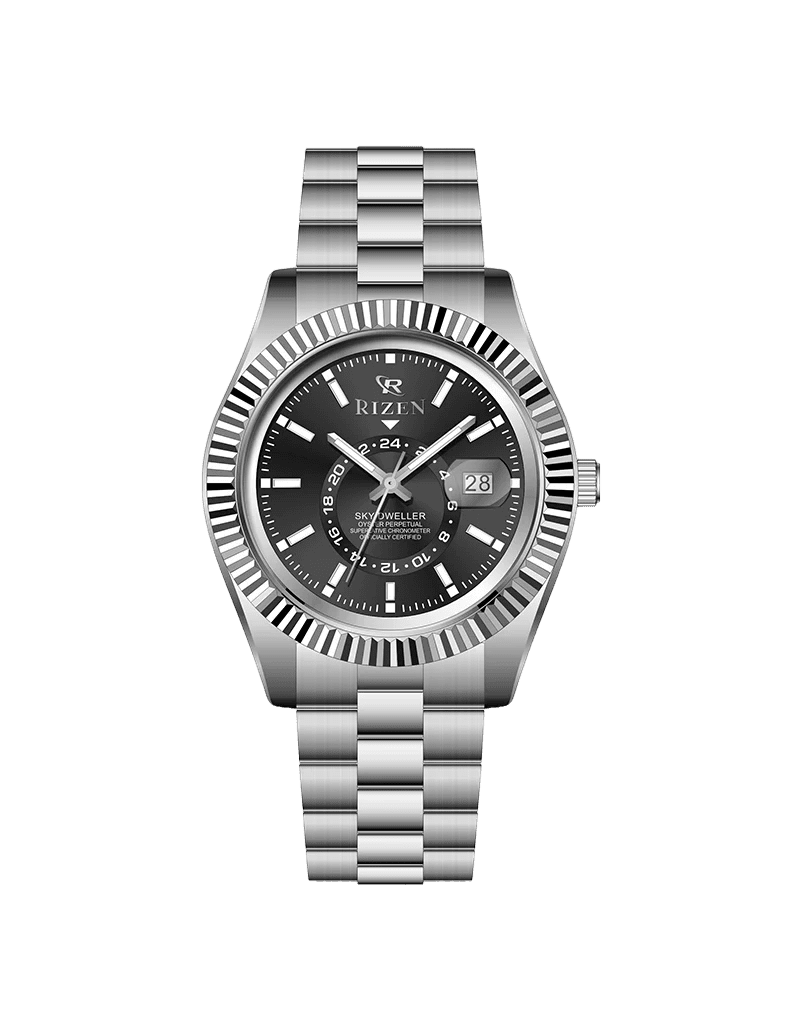 Rizen SkyDweller RZ-758 Silver stainless steel Quartz - Timecheck