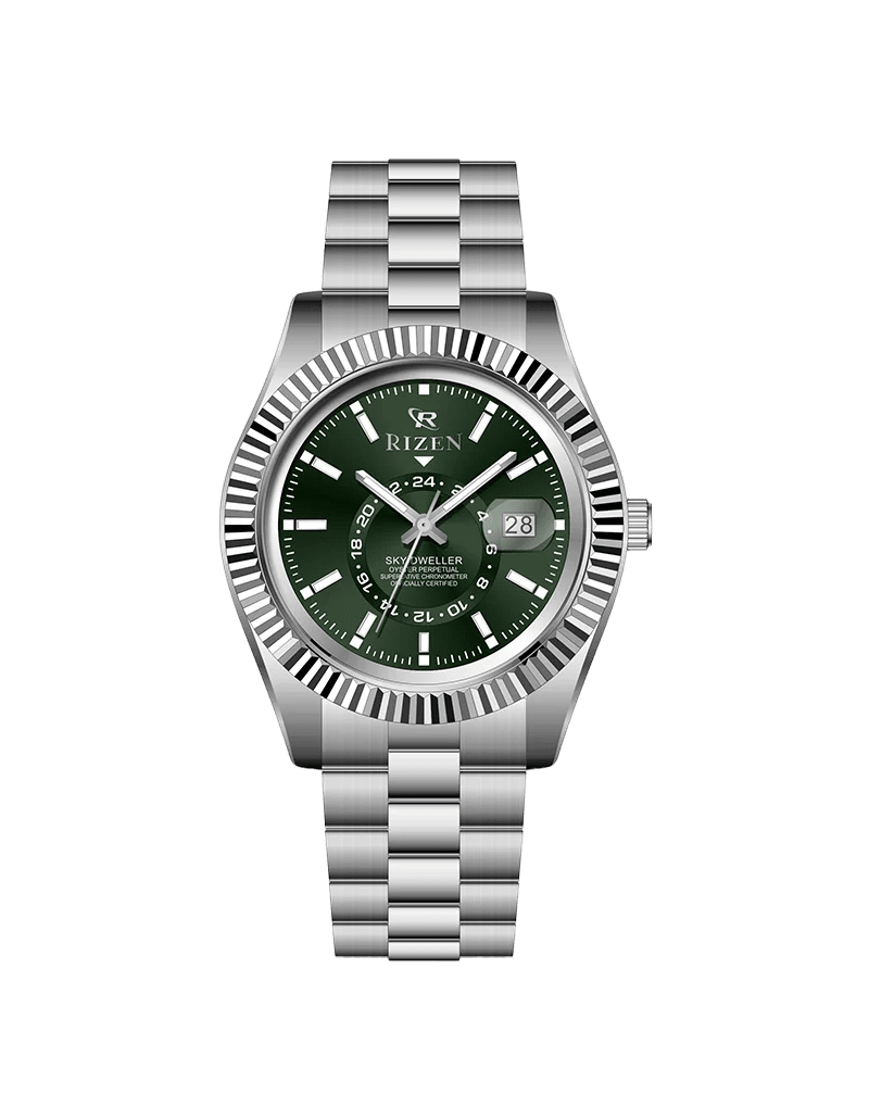 Rizen SkyDweller RZ-758 Silver stainless steel Quartz - Timecheck