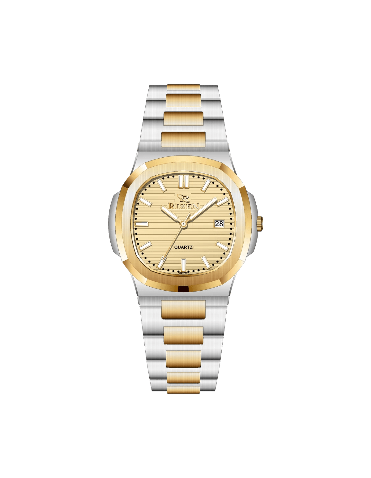 Rizen Sorell RZ-0757L Two Tone Stainless Steel Quartz - Timecheck