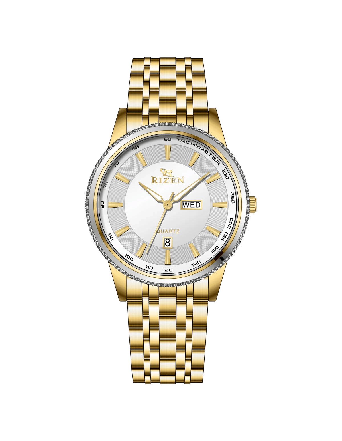 Rizen Spade RZ-739 Gold stainless steel Quartz - Timecheck