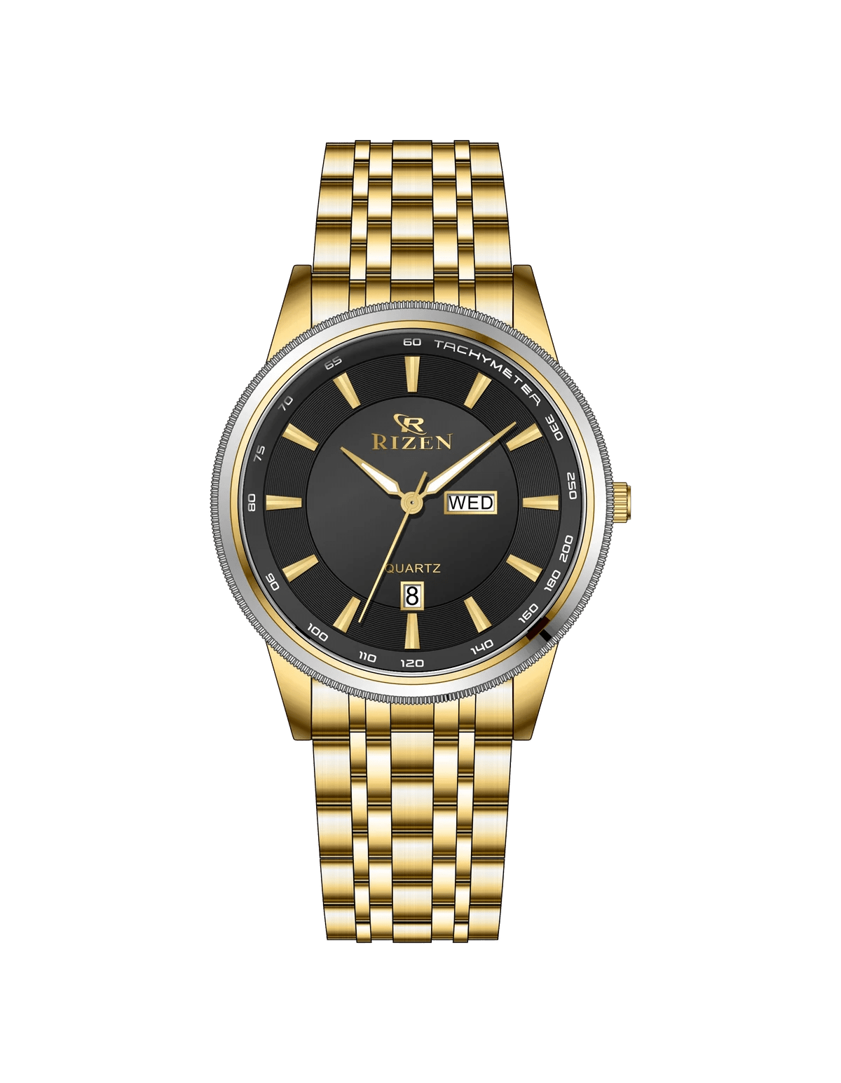 Rizen Spade RZ-739 Gold stainless steel Quartz - Timecheck