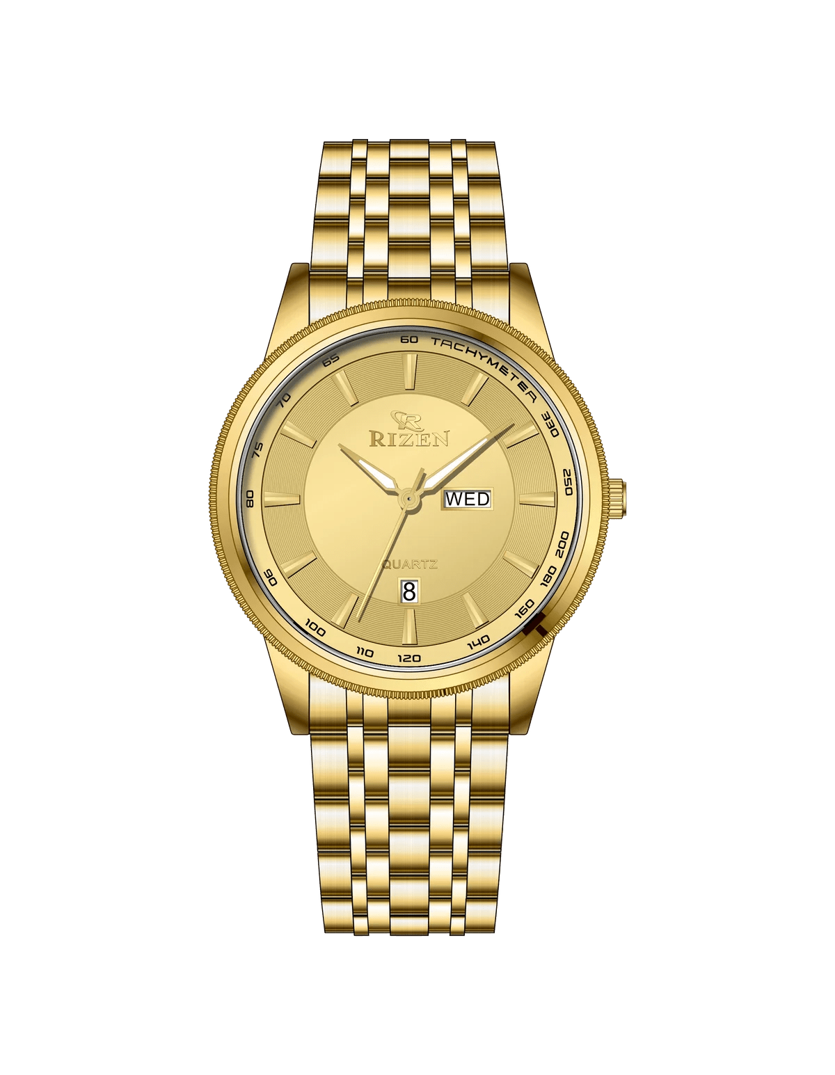 Rizen Spade RZ-739 Gold stainless steel Quartz - Timecheck