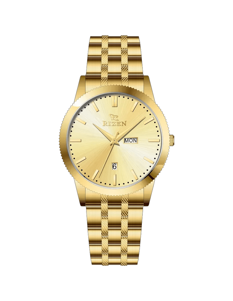 Rizen Spirit RZ-795 Gold stainless steel Quartz - Timecheck
