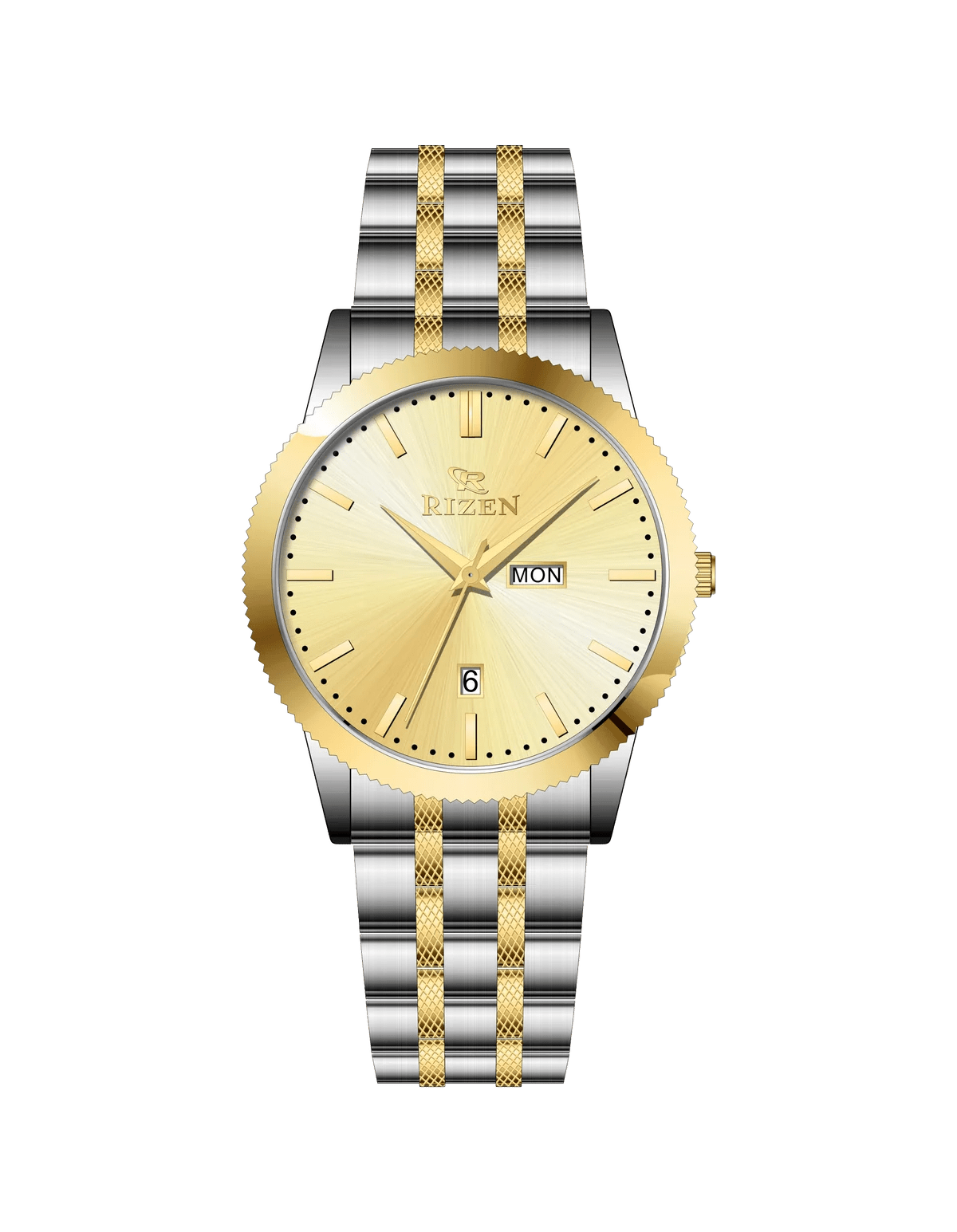 Rizen Spirite Elite RZ-795 Two Tone stainless steel Quartz - Timecheck