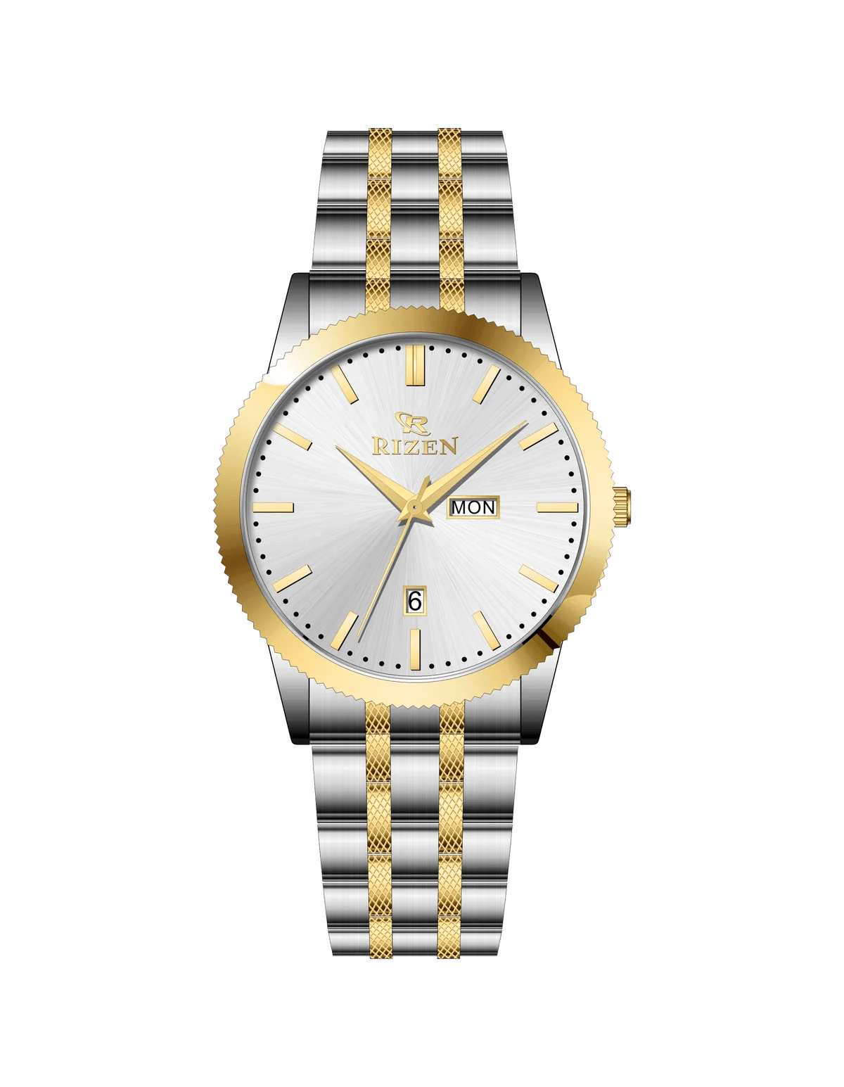 Rizen Spirite Elite RZ-795 Two Tone stainless steel Quartz - Timecheck