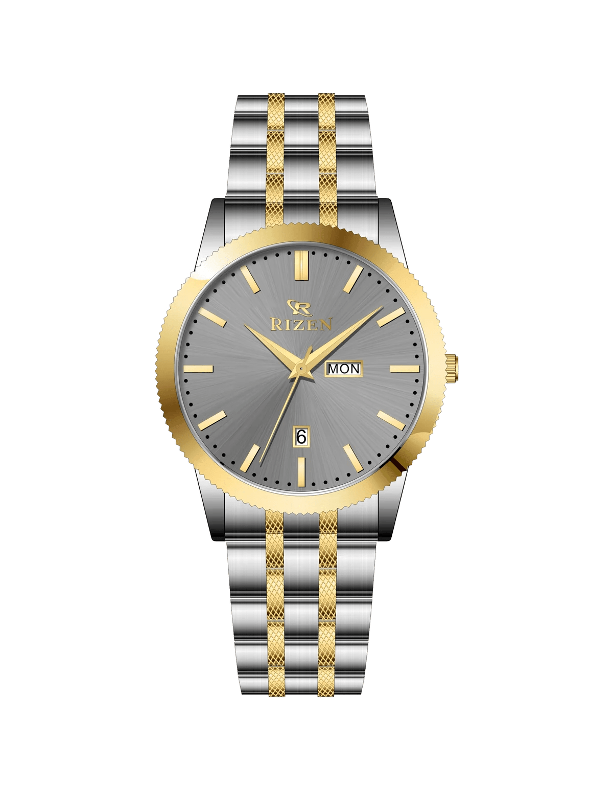 Rizen Spirite Elite RZ-795 Two Tone stainless steel Quartz - Timecheck
