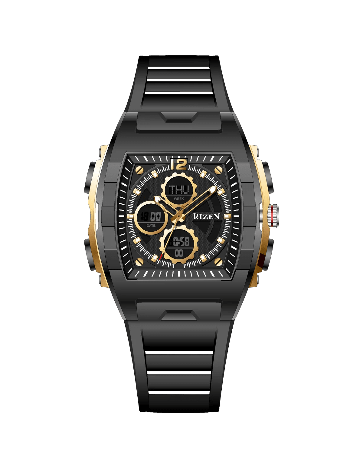 Rizen Stark RZ-0864 Salicon Strap Quartz - Timecheck