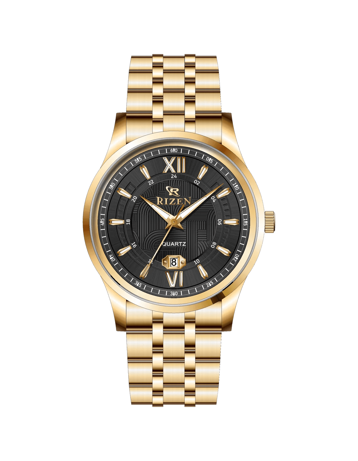 Rizen Stravon Gold RZ-0832 Stainless Steel Quartz - Timecheck