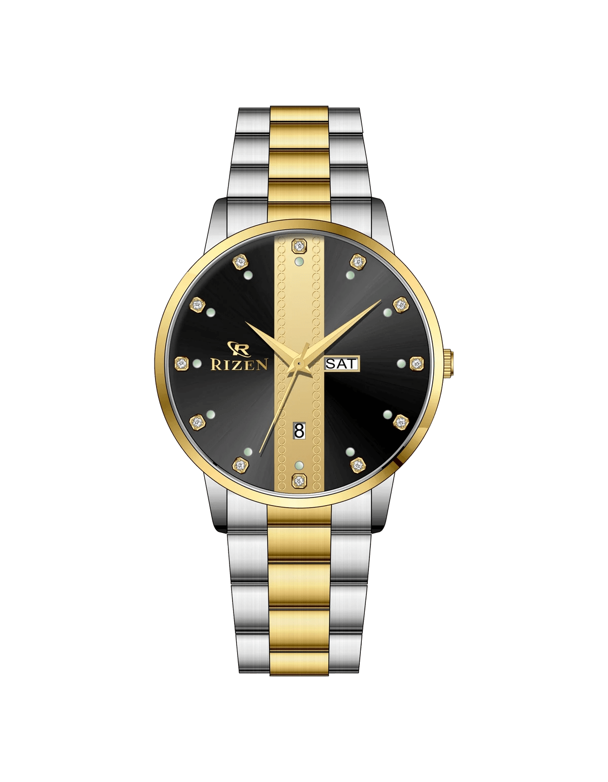 Rizen Strike RZ-729 Two Tone stainless steel Quartz - Timecheck