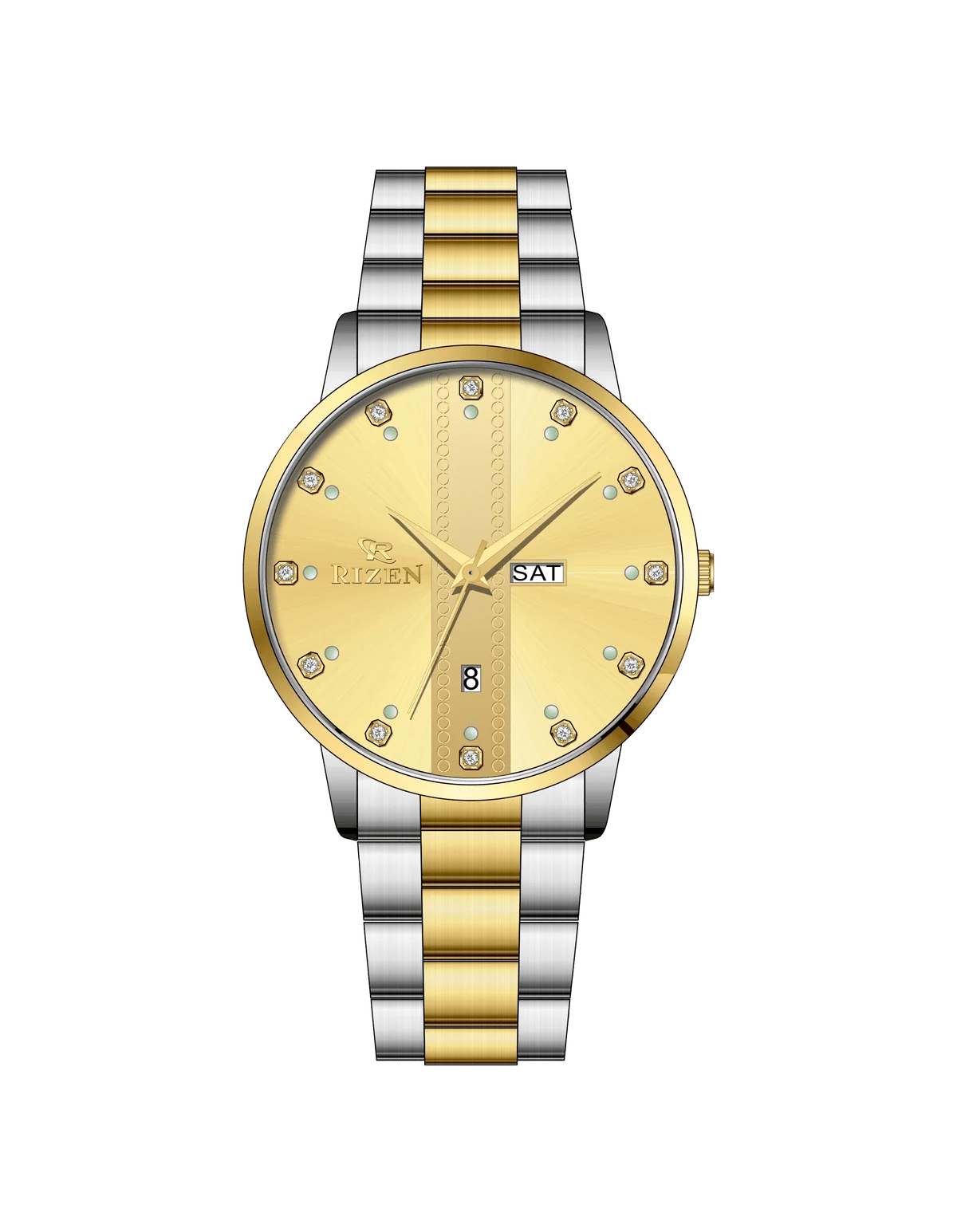 Rizen Strike RZ-729 Two Tone stainless steel Quartz - Timecheck