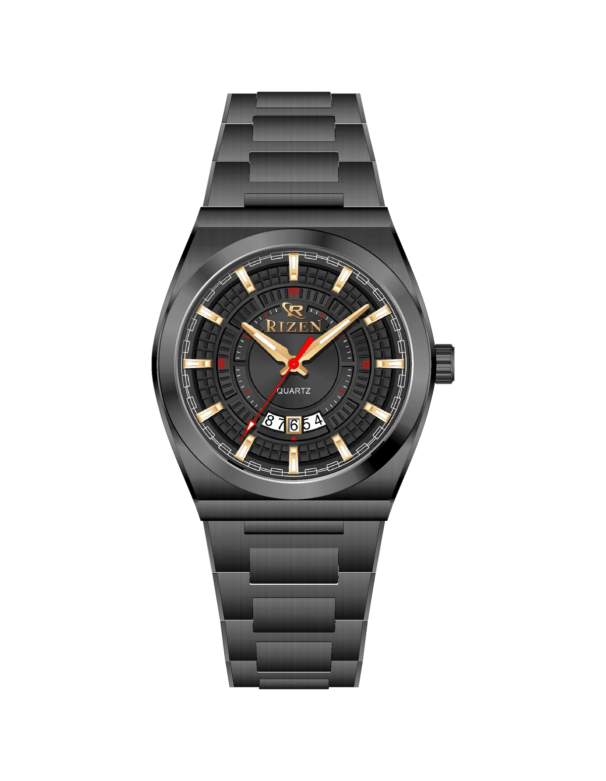 Rizen Valmont RZ-0819 Black Stainless Steel Quartz - Timecheck
