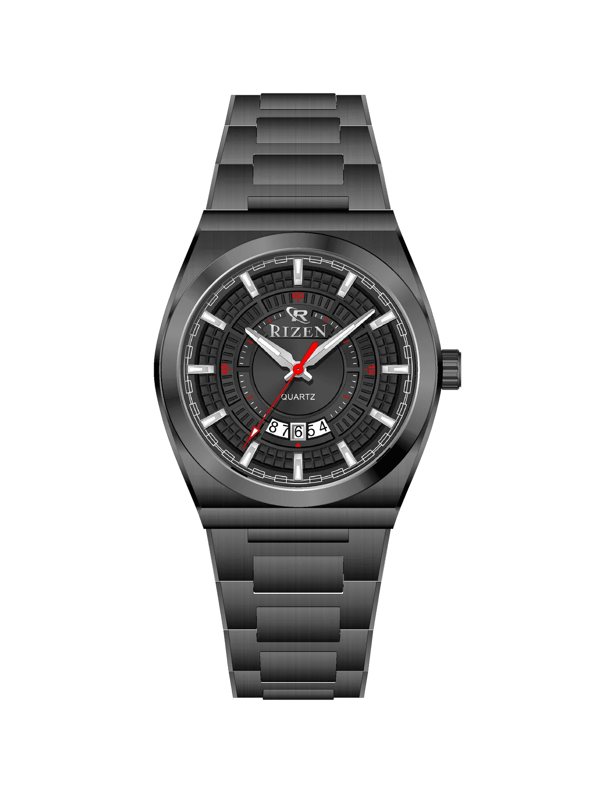 Rizen Valmont RZ-0819 Black Stainless Steel Quartz - Timecheck