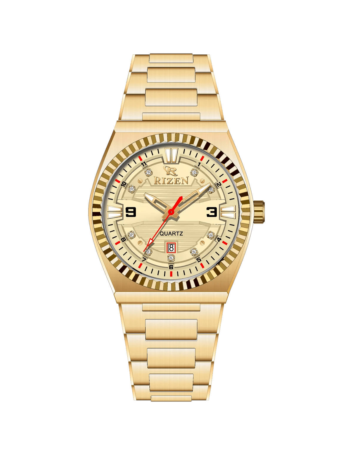 Rizen Valmont RZ-0819 Gold Stainless Steel Quartz - Timecheck