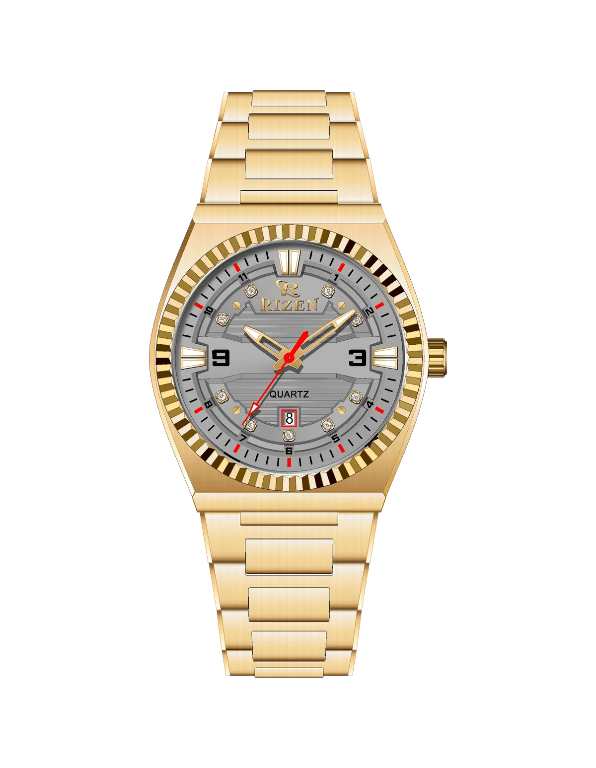 Rizen Valmont RZ-0819 Gold Stainless Steel Quartz - Timecheck