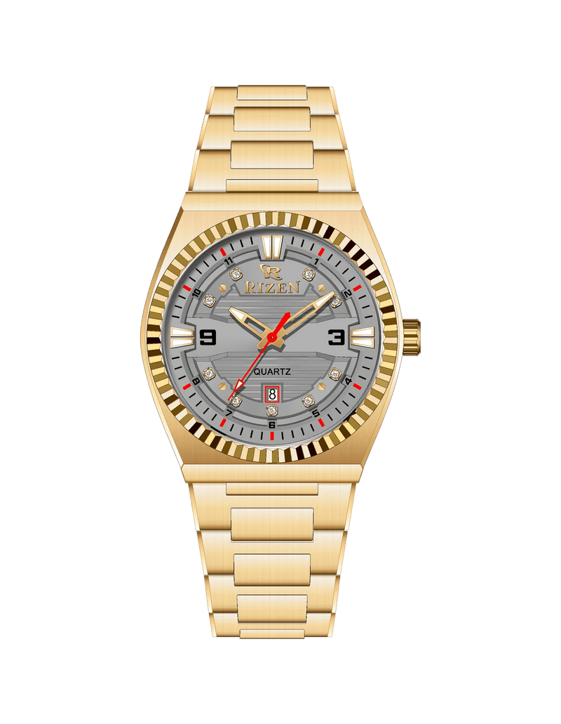 Rizen Valmont RZ-0819 Gold Stainless Steel Quartz - Timecheck
