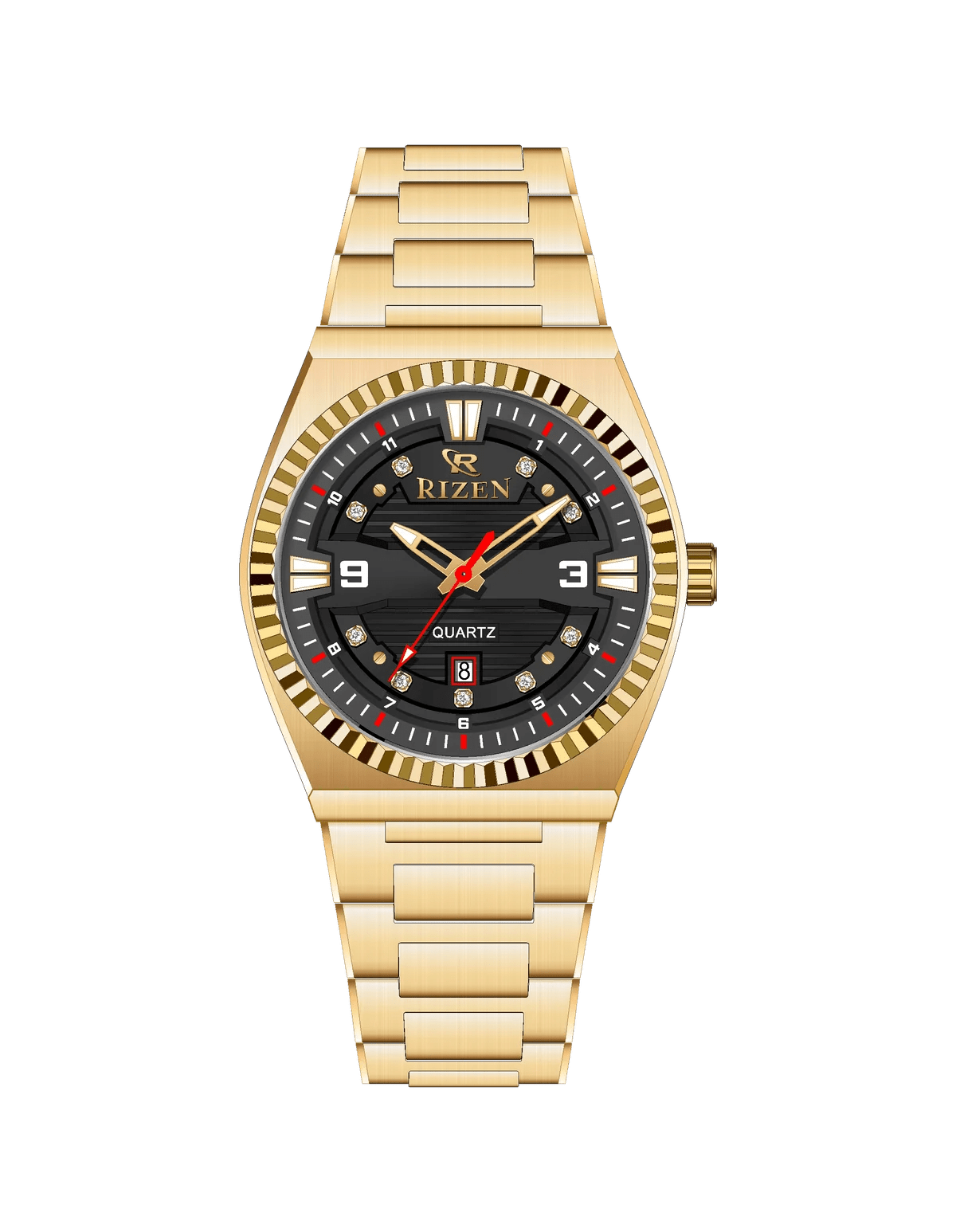 Rizen Valmont RZ-0819 Gold Stainless Steel Quartz - Timecheck