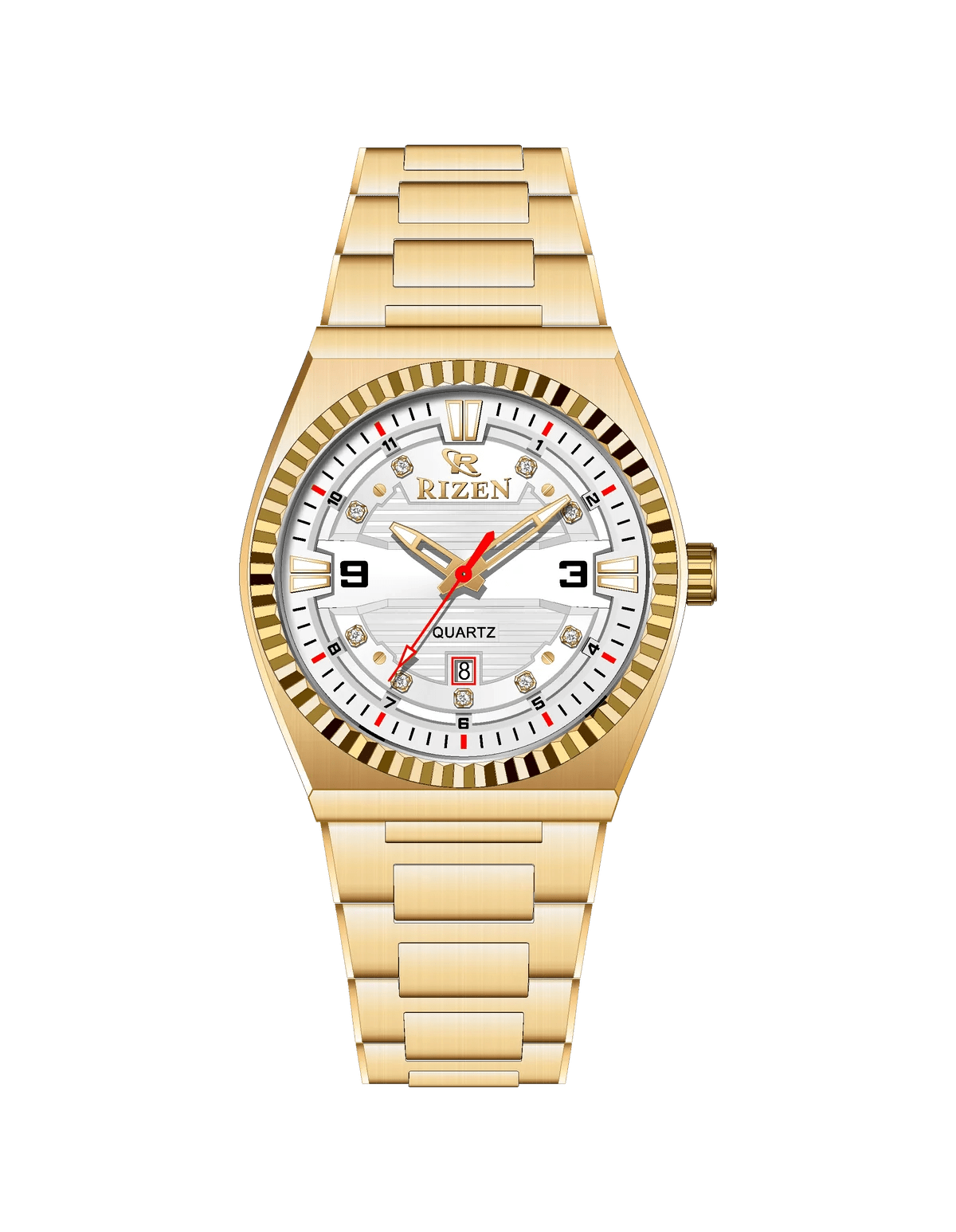 Rizen Valmont RZ-0819 Gold Stainless Steel Quartz - Timecheck
