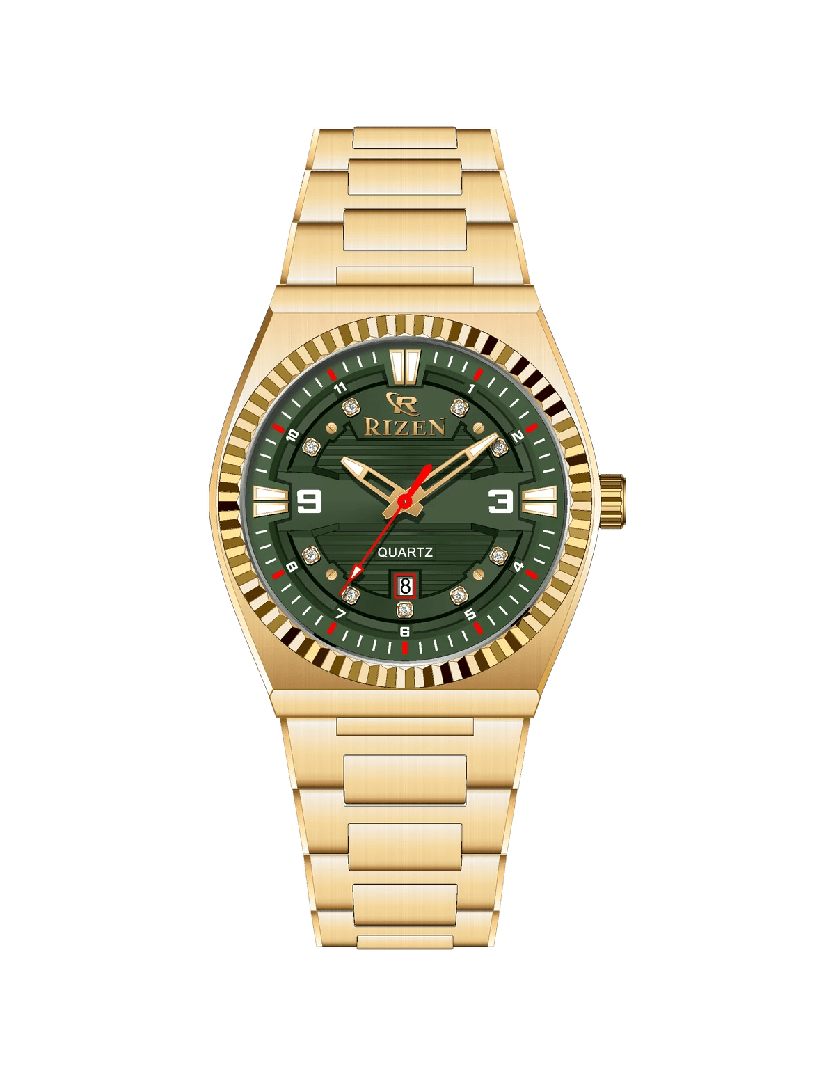 Rizen Valmont RZ-0819 Gold Stainless Steel Quartz - Timecheck