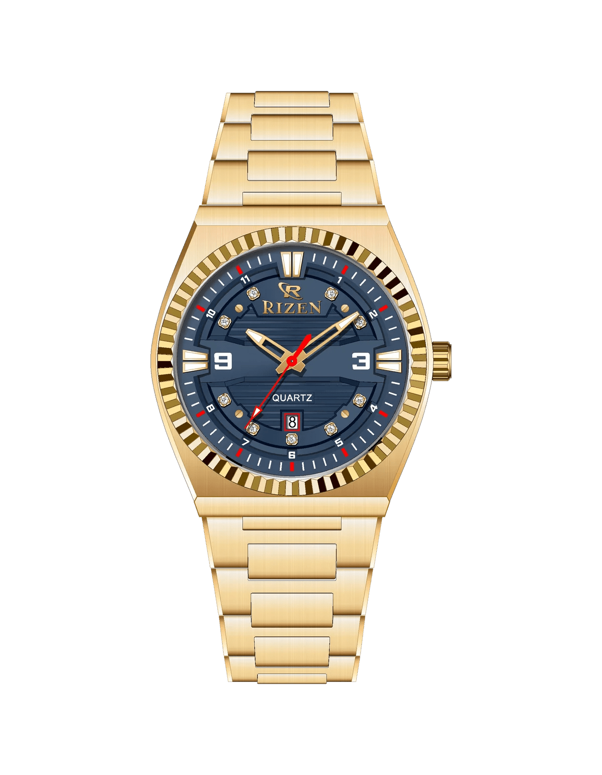 Rizen Valmont RZ-0819 Gold Stainless Steel Quartz - Timecheck