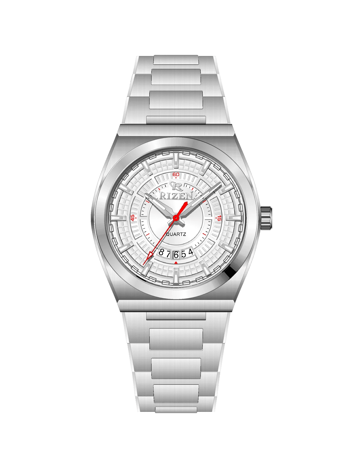 Rizen Valmont RZ-0819 Silver Stainless Steel Quartz - Timecheck