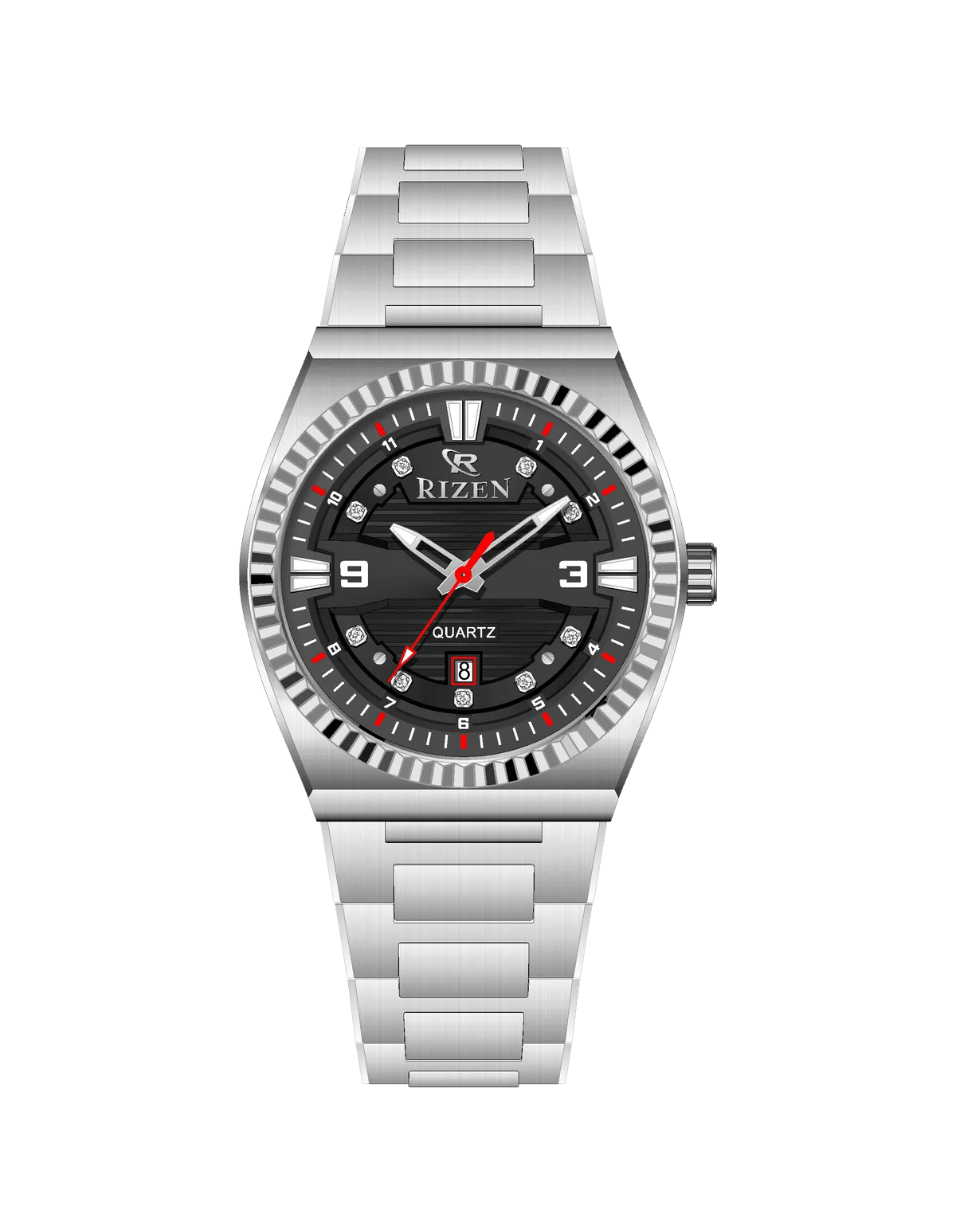 Rizen Valmont RZ-0819 Silver Stainless Steel Quartz - Timecheck