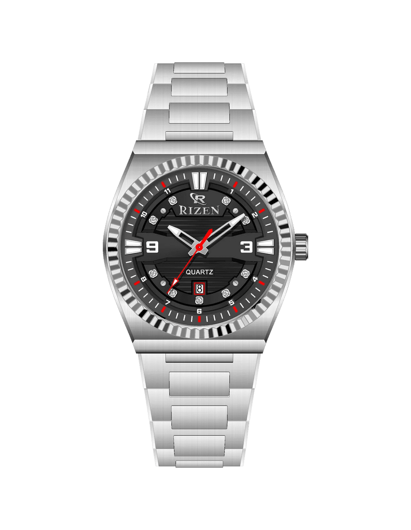 Rizen Valmont RZ-0819 Silver Stainless Steel Quartz - Timecheck
