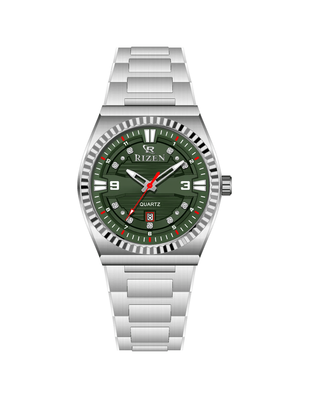 Rizen Valmont RZ-0819 Silver Stainless Steel Quartz - Timecheck