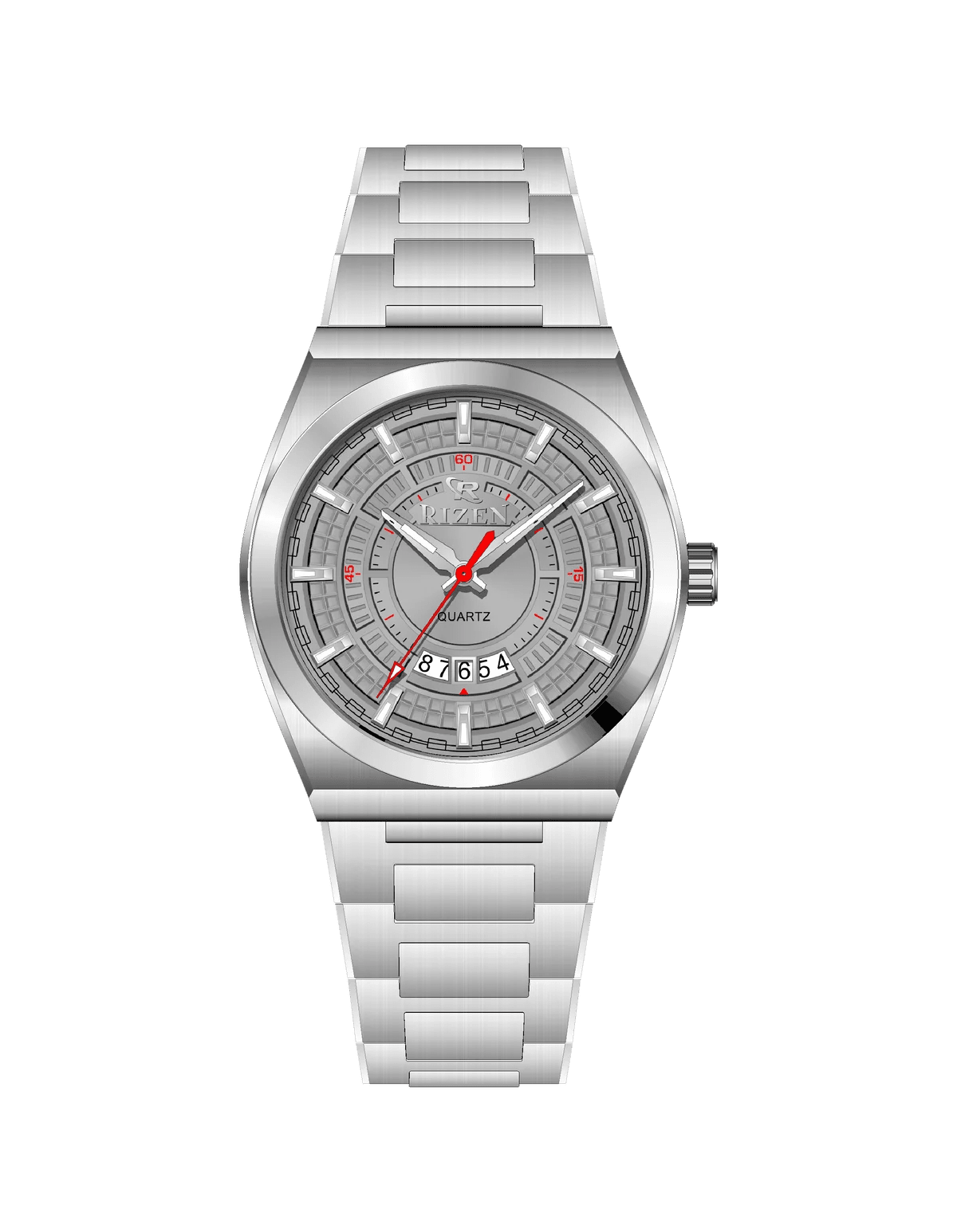 Rizen Valmont RZ-0819 Silver Stainless Steel Quartz - Timecheck