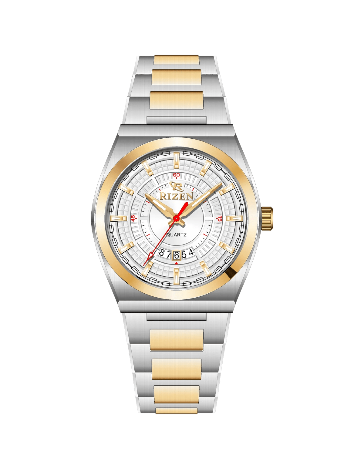 Rizen Valmont RZ-0819 Two Tone Stainless Steel Quartz - Timecheck