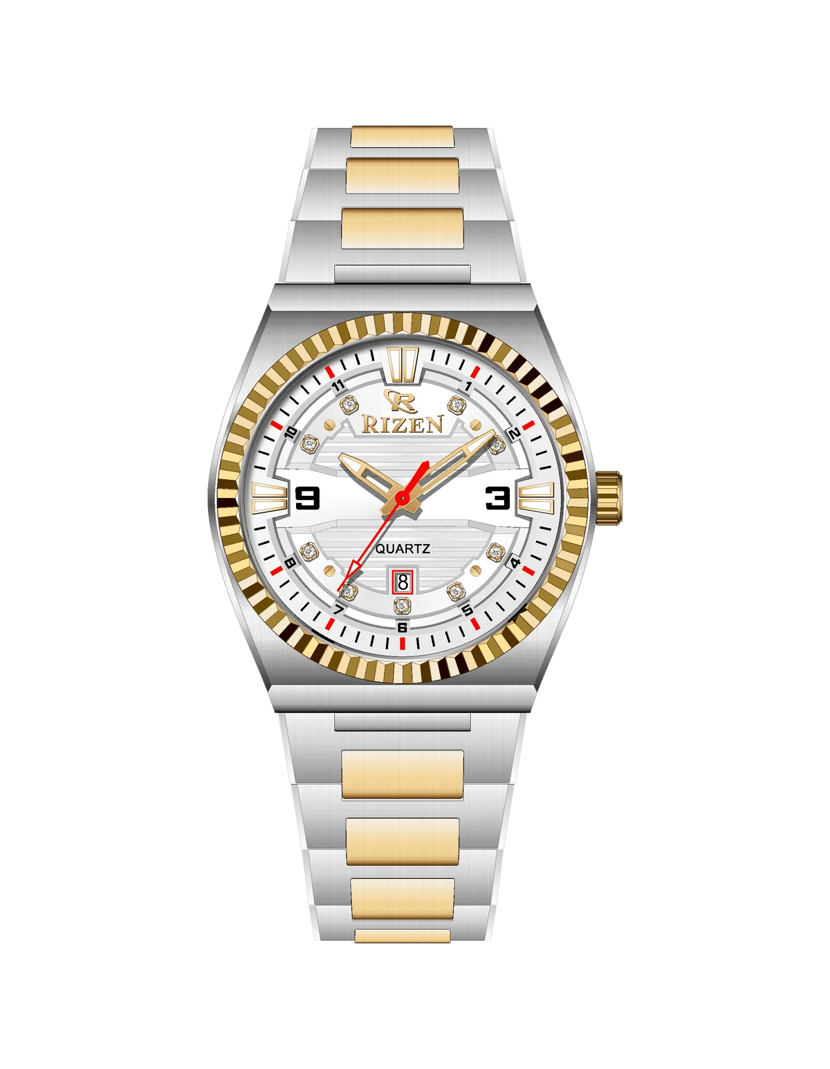 Rizen Valmont RZ-0819 Two Tone Stainless Steel Quartz - Timecheck