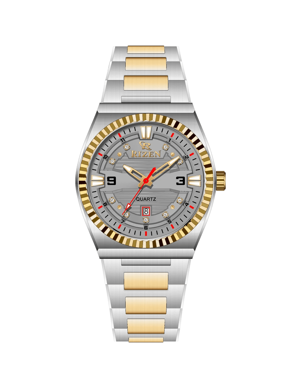 Rizen Valmont RZ-0819 Two Tone Stainless Steel Quartz - Timecheck