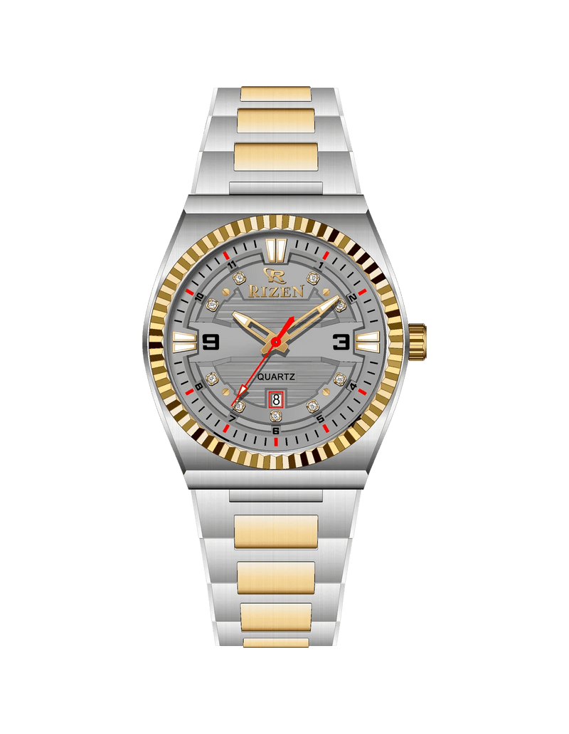Rizen Valmont RZ-0819 Two Tone Stainless Steel Quartz - Timecheck