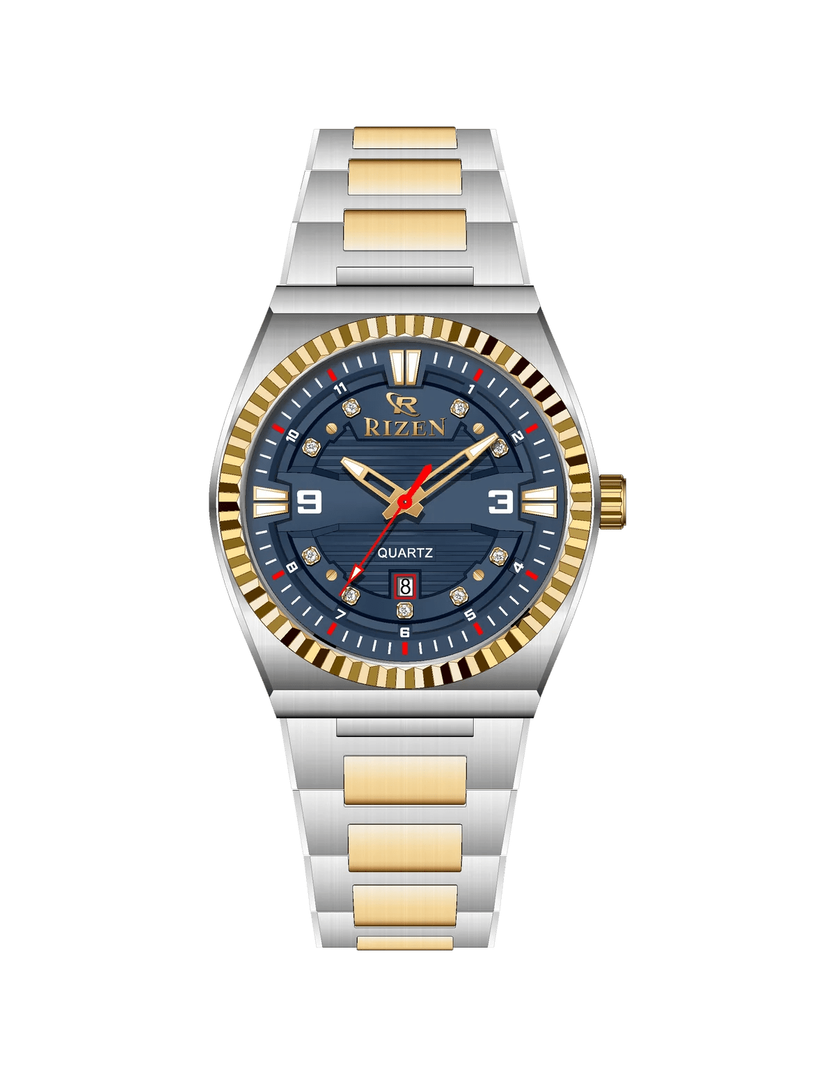 Rizen Valmont RZ-0819 Two Tone Stainless Steel Quartz - Timecheck