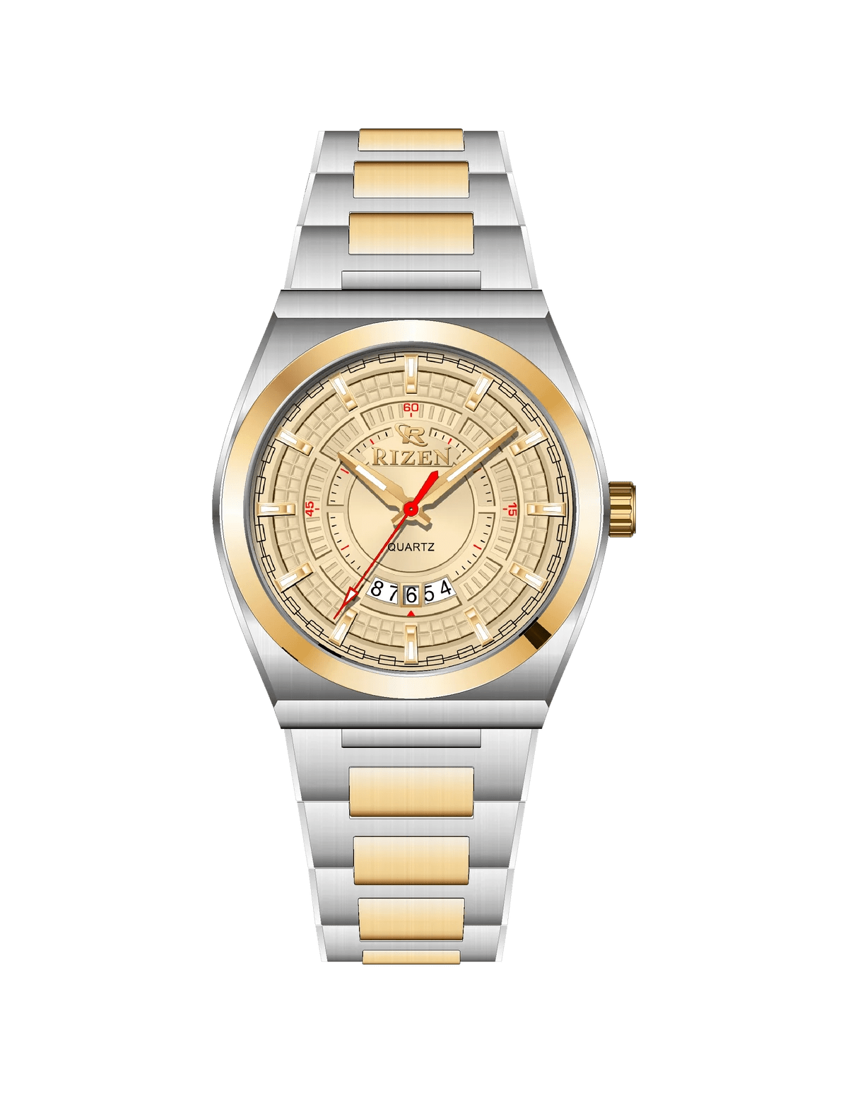 Rizen Valmont RZ-0819 Two Tone Stainless Steel Quartz - Timecheck
