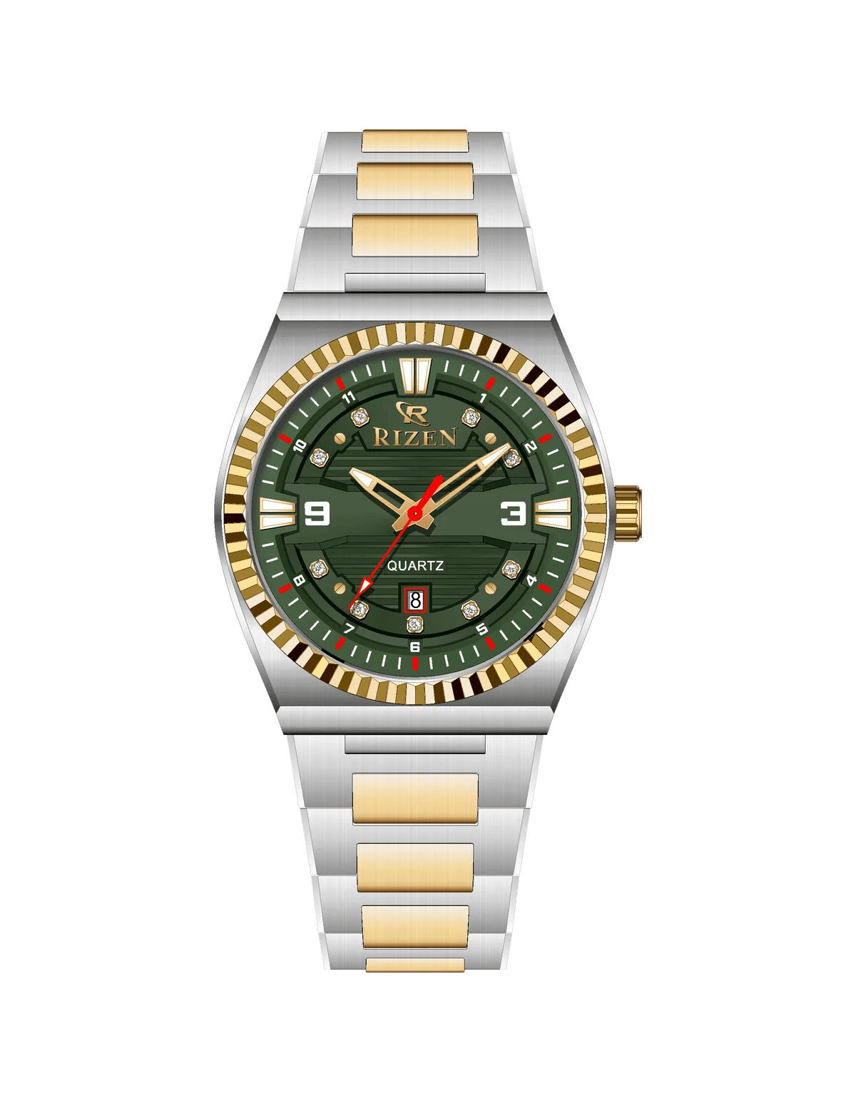 Rizen Valmont RZ-0819 Two Tone Stainless Steel Quartz - Timecheck