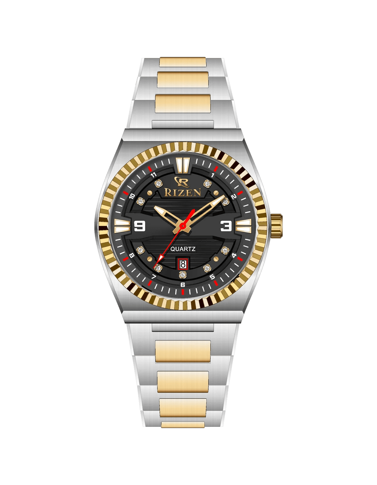 Rizen Valmont RZ-0819 Two Tone Stainless Steel Quartz - Timecheck