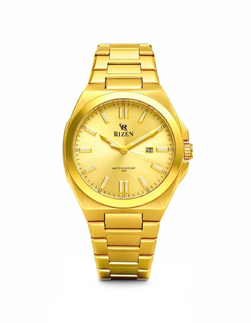 Rizen Vecna RZ-0891 Gold stainless steel Quartz - Timecheck