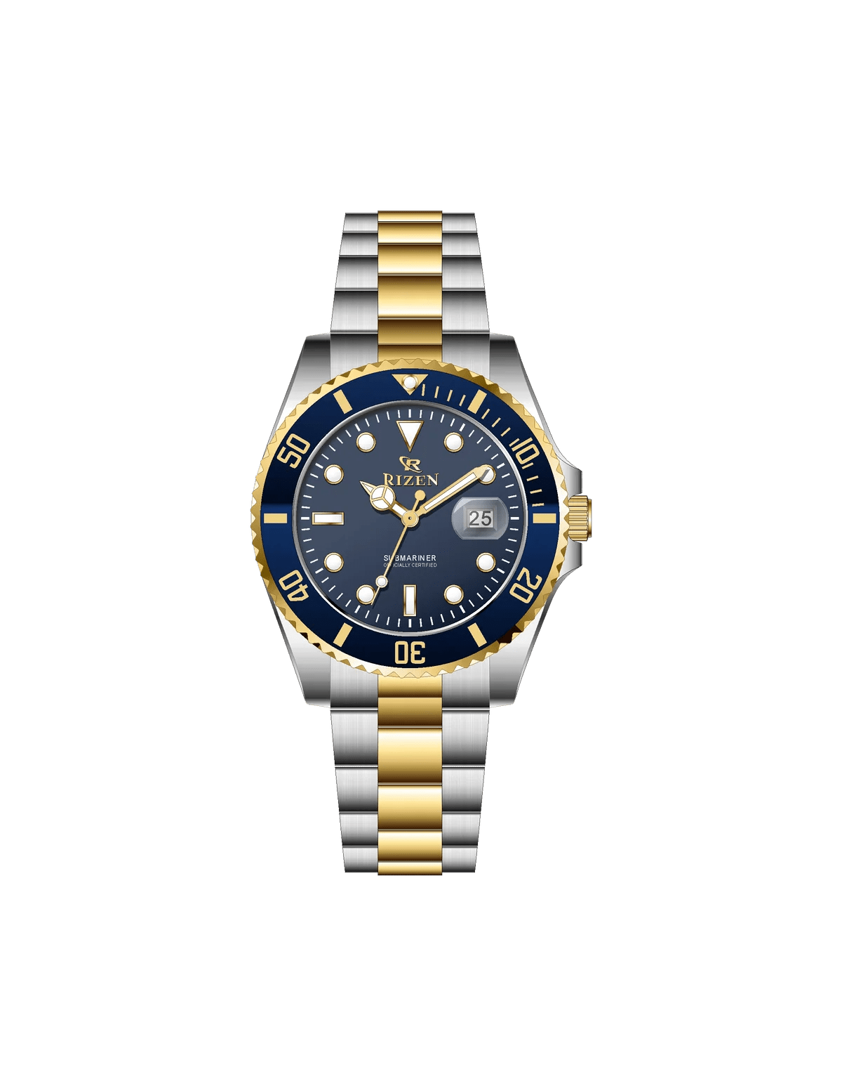 Rizen Velvet RZ-0926L Two Tone Stainless Steel Quartz - Timecheck