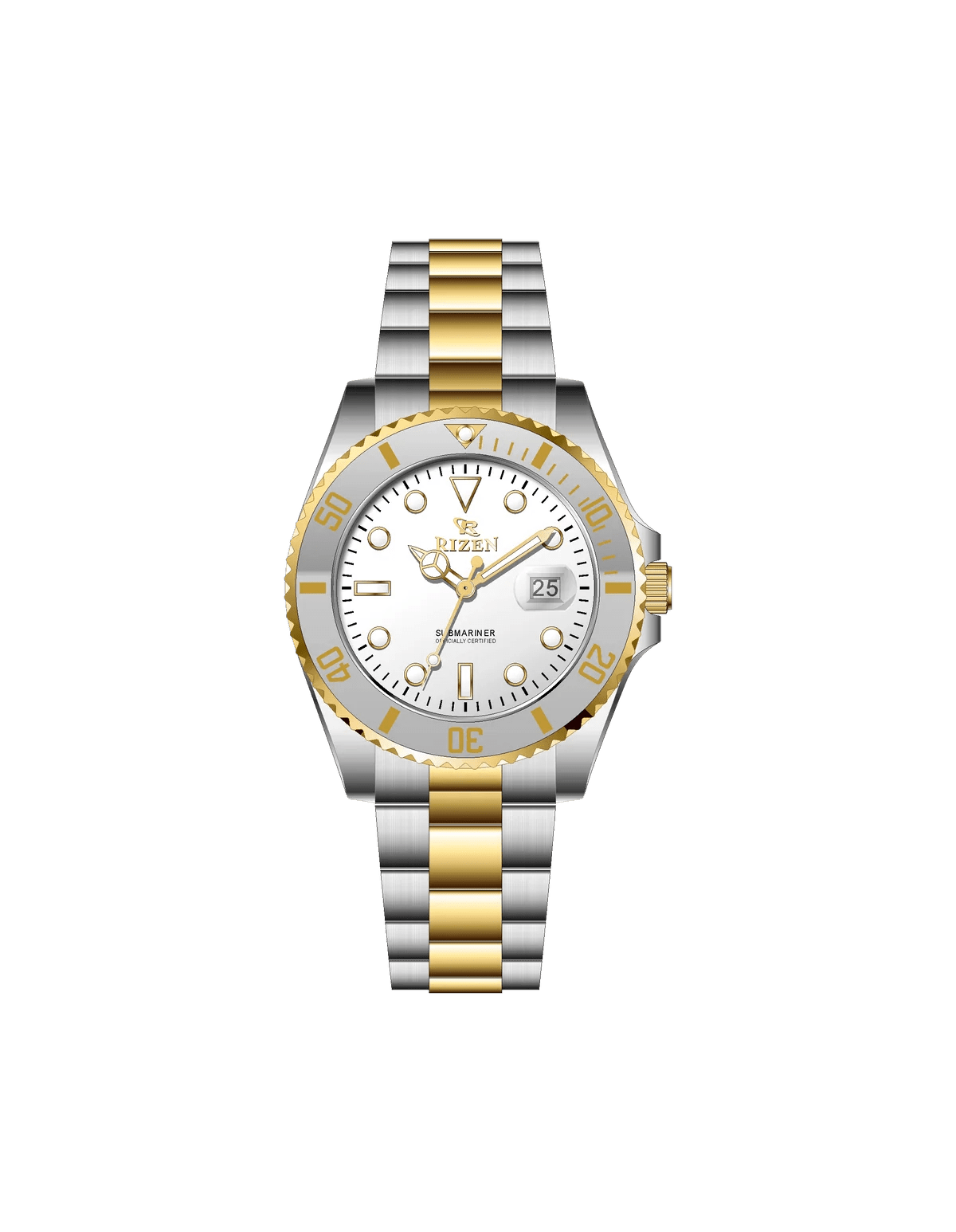 Rizen Velvet RZ-0926L Two Tone Stainless Steel Quartz