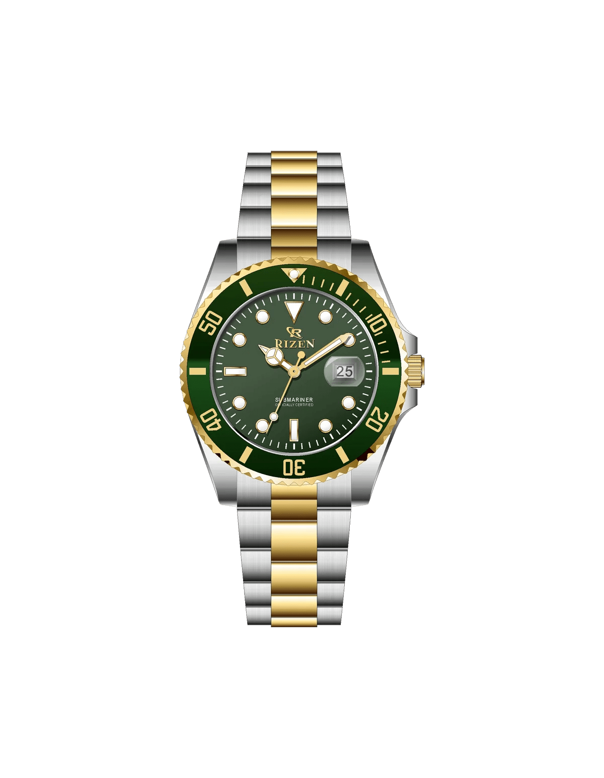 Rizen Velvet RZ-0926L Two Tone Stainless Steel Quartz - Timecheck