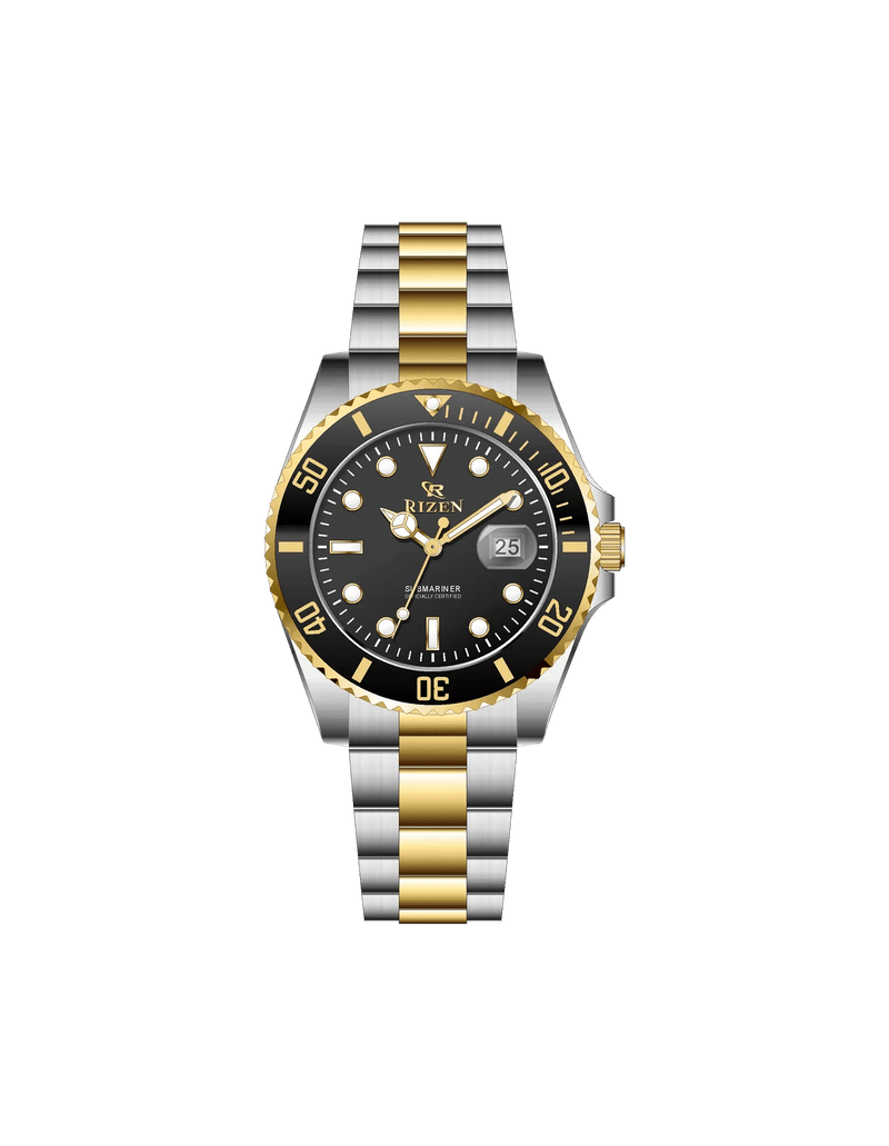 Rizen Velvet RZ-0926L Two Tone Stainless Steel Quartz - Timecheck